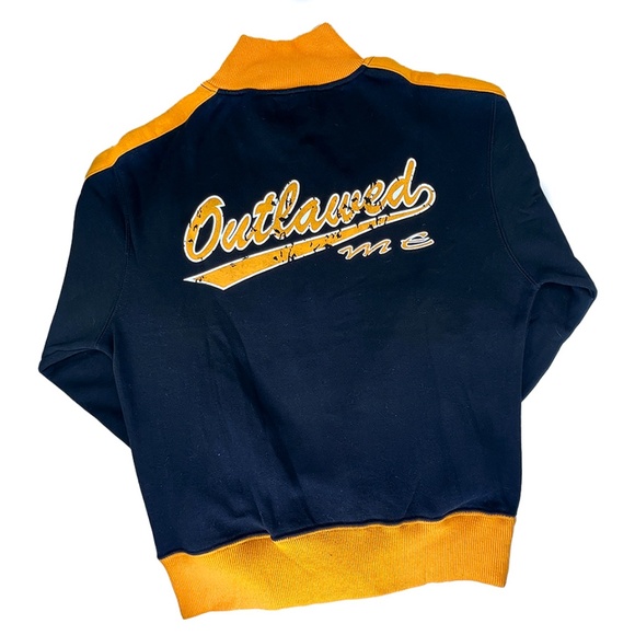 Black & Yellow Vintage ME Zippered Sweatshirt from Japan - Picture 4 of 6